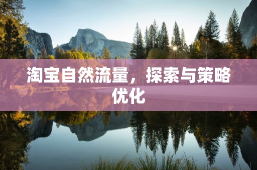 淘宝自然流量，探索与策略优化