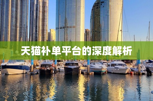 天猫补单平台的深度解析