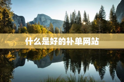 什么是好的补单网站