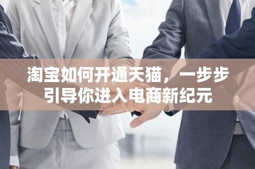 淘宝如何开通天猫，一步步引导你进入电商新纪元