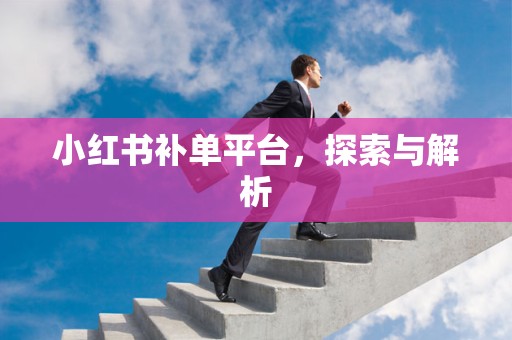 小红书补单平台，探索与解析