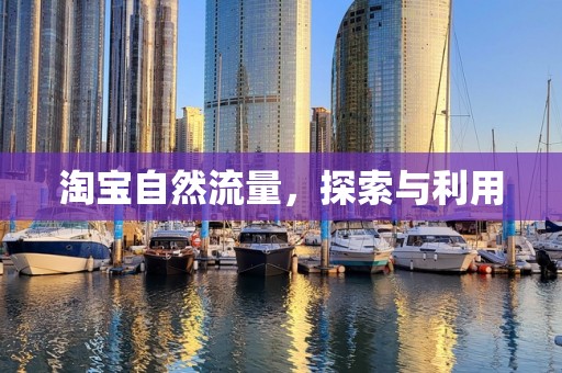 淘宝自然流量，探索与利用