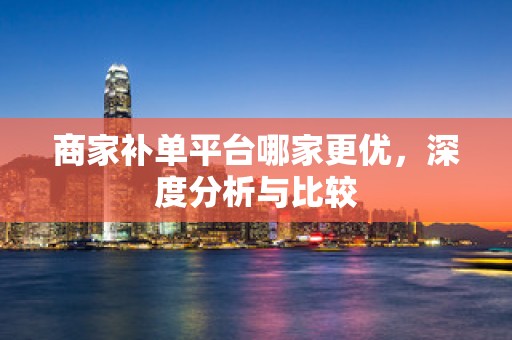 商家补单平台哪家更优，深度分析与比较