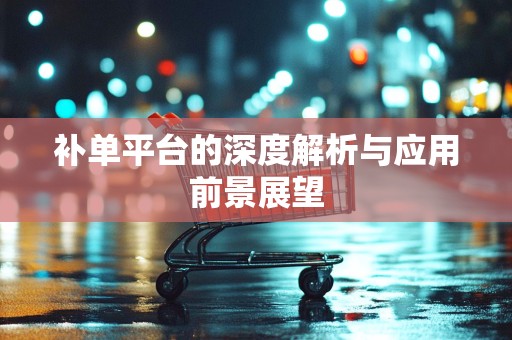 补单平台的深度解析与应用前景展望