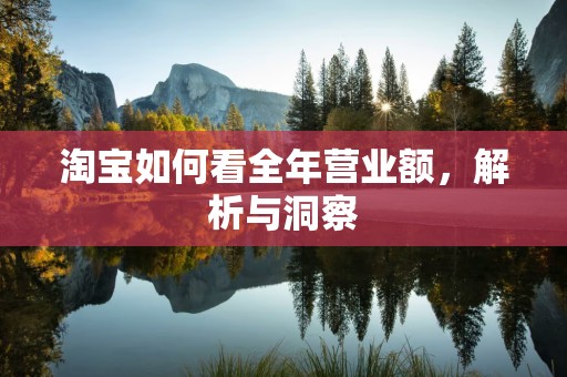 淘宝如何看全年营业额，解析与洞察