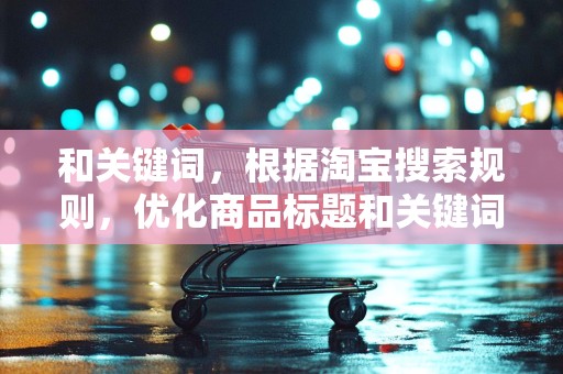 和关键词，根据淘宝搜索规则，优化商品标题和关键词，提高商品的搜索排名