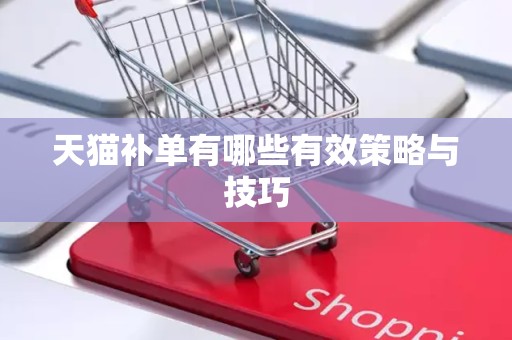 天猫补单有哪些有效策略与技巧