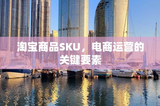 淘宝商品SKU，电商运营的关键要素