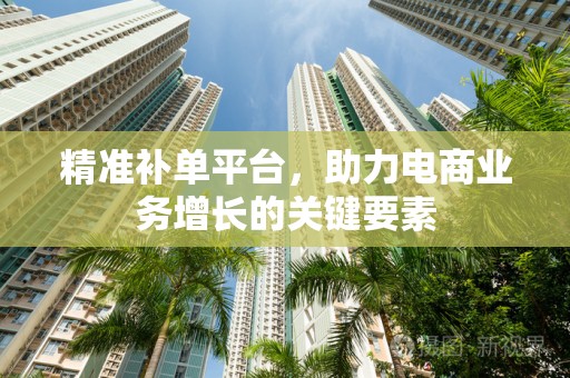 精准补单平台，助力电商业务增长的关键要素