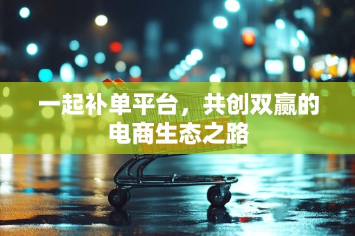 一起补单平台，共创双赢的电商生态之路