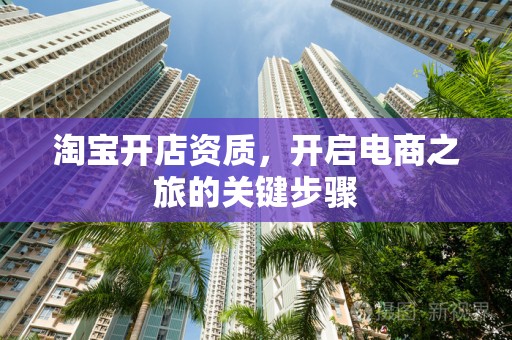 淘宝开店资质，开启电商之旅的关键步骤
