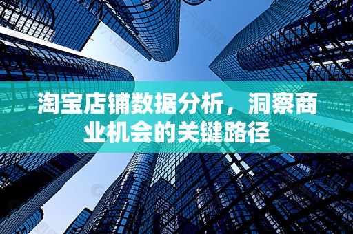 淘宝店铺数据分析，洞察商业机会的关键路径