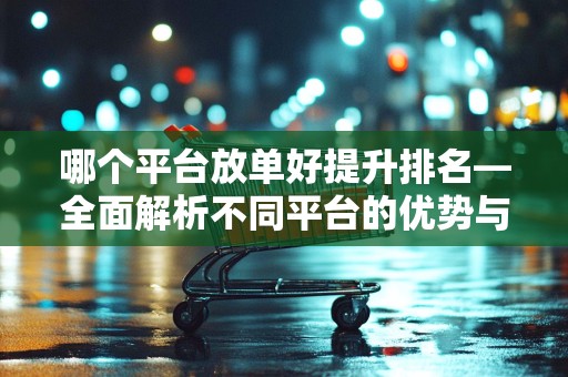 哪个平台放单好提升排名—全面解析不同平台的优势与策略