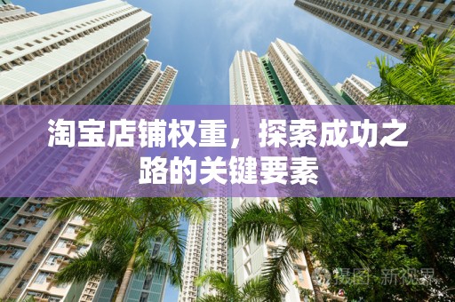 淘宝店铺权重，探索成功之路的关键要素