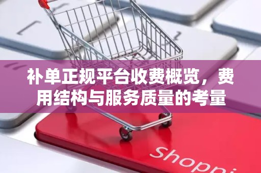 补单正规平台收费概览，费用结构与服务质量的考量