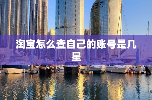 淘宝怎么查自己的账号是几星