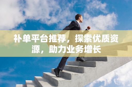 补单平台推荐，探索优质资源，助力业务增长