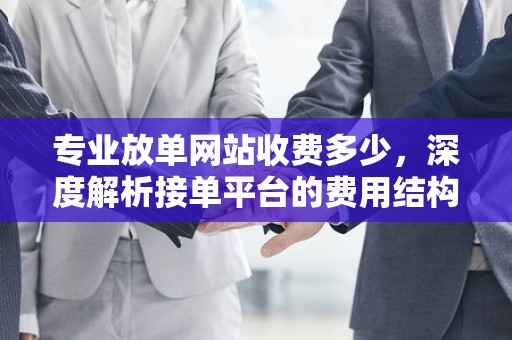 专业放单网站收费多少，深度解析接单平台的费用结构