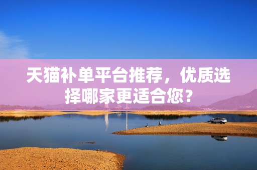 天猫补单平台推荐，优质选择哪家更适合您？