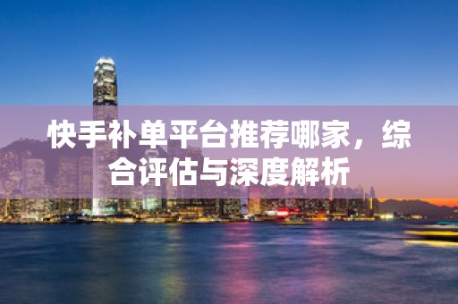 快手补单平台推荐哪家，综合评估与深度解析