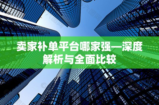 卖家补单平台哪家强—深度解析与全面比较