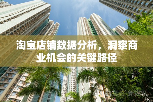 淘宝店铺数据分析，洞察商业机会的关键路径
