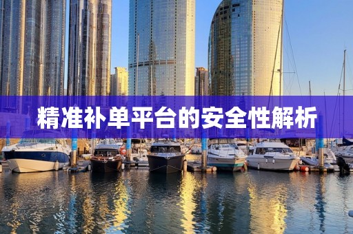 精准补单平台的安全性解析