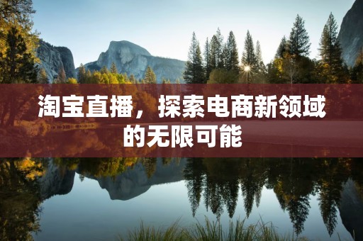 淘宝直播，探索电商新领域的无限可能