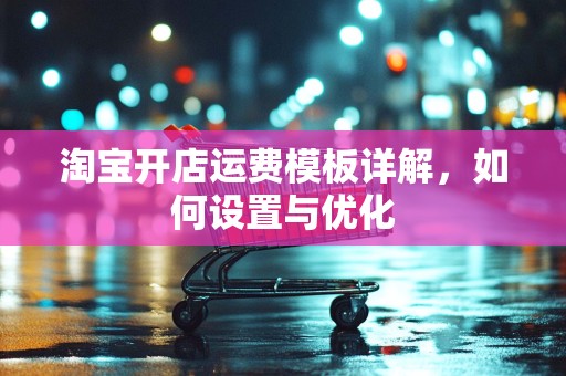 淘宝开店运费模板详解，如何设置与优化