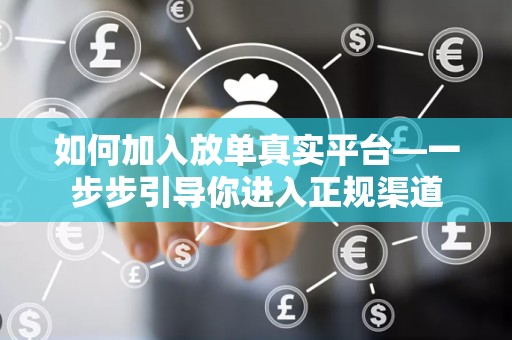 如何加入放单真实平台—一步步引导你进入正规渠道