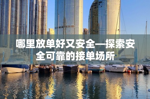 哪里放单好又安全—探索安全可靠的接单场所