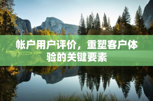 帐户用户评价，重塑客户体验的关键要素