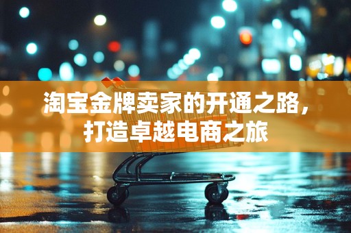 淘宝金牌卖家的开通之路，打造卓越电商之旅