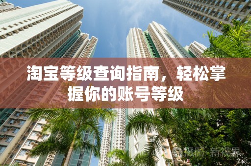淘宝等级查询指南，轻松掌握你的账号等级