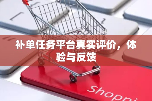 补单任务平台真实评价，体验与反馈