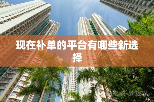 现在补单的平台有哪些新选择