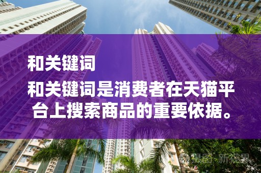 和关键词
和关键词是消费者在天猫平台上搜索商品的重要依据。优化商品标题和关键词，可以提高商品被搜索到的几率。商家应该关注热门搜索词和趋势，结合商品特点，制定具有吸引力的标题和关键词