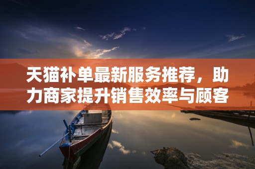 天猫补单最新服务推荐，助力商家提升销售效率与顾客体验
