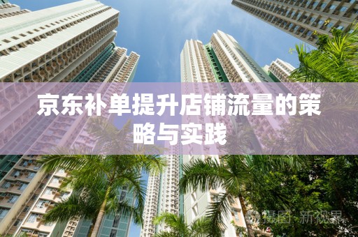 京东补单提升店铺流量的策略与实践