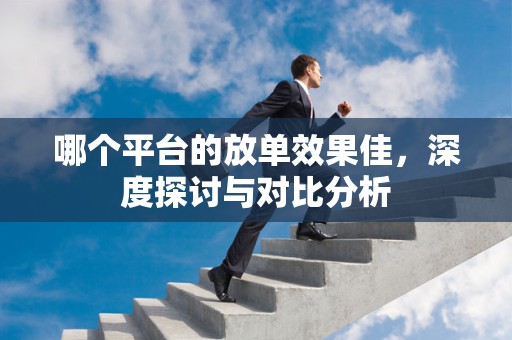 哪个平台的放单效果佳，深度探讨与对比分析