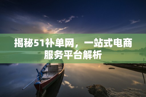揭秘51补单网，一站式电商服务平台解析