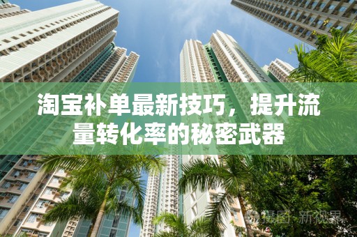 淘宝补单最新技巧，提升流量转化率的秘密武器