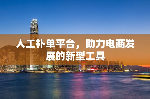人工补单平台，助力电商发展的新型工具