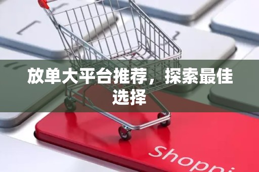 放单大平台推荐，探索最佳选择