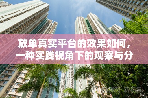 放单真实平台的效果如何，一种实践视角下的观察与分析