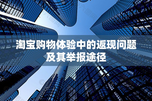 淘宝购物体验中的返现问题及其举报途径