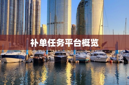 补单任务平台概览