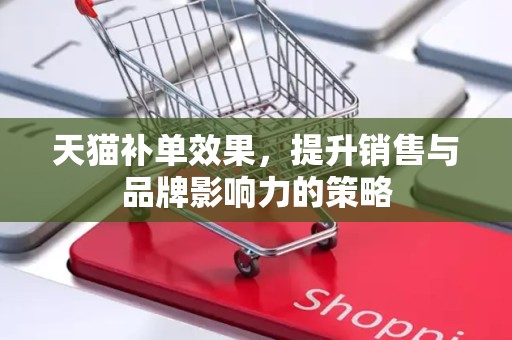 天猫补单效果，提升销售与品牌影响力的策略
