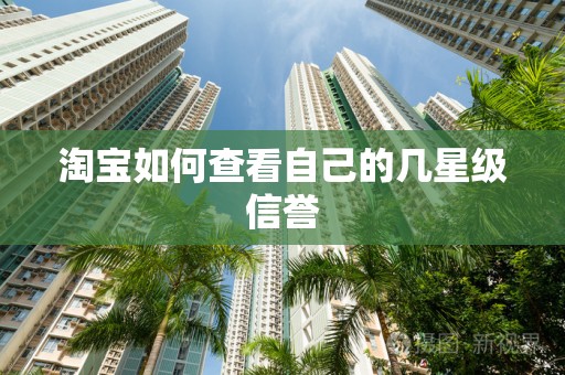 淘宝如何查看自己的几星级信誉