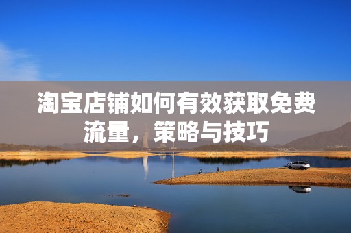 淘宝店铺如何有效获取免费流量，策略与技巧